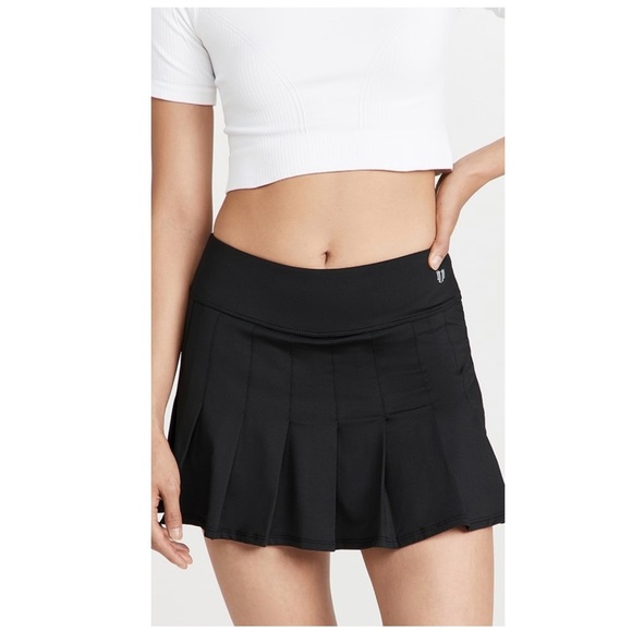 EleVen By Venus Williams | Pleated Preppy Tennis Flutter Skirt Black | S - Picture 5 of 12